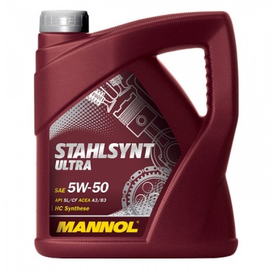MANNOL StahlSynt Ultra 5W-50 – универсальное всесезонное моторное масло на гидросинтетической основе.