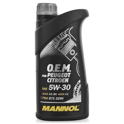 Синтетическое моторное масло  MANNOL  7703 mannol o.e.m. for peugeot citroen 5w-30 1 л.