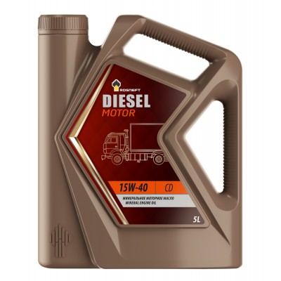 Всесезонное минеральное моторное масло Rosneft Diesel Motor 15W-40 5 л