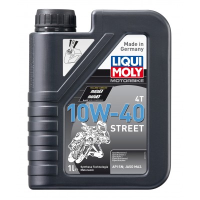 НС-синтетическое моторное масло для 4-тактных мотоциклов LIQUI MOLY  Motorbike 4T Street 10W-40 
